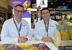 Ignacio Castillo and Sebastian Gomez with Grupo Acon, representing Kapi Kapi Growers, supplier of pineapples and bananas.